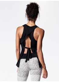 Nylon spandex fitness gym tops womensleeveless workout shirt